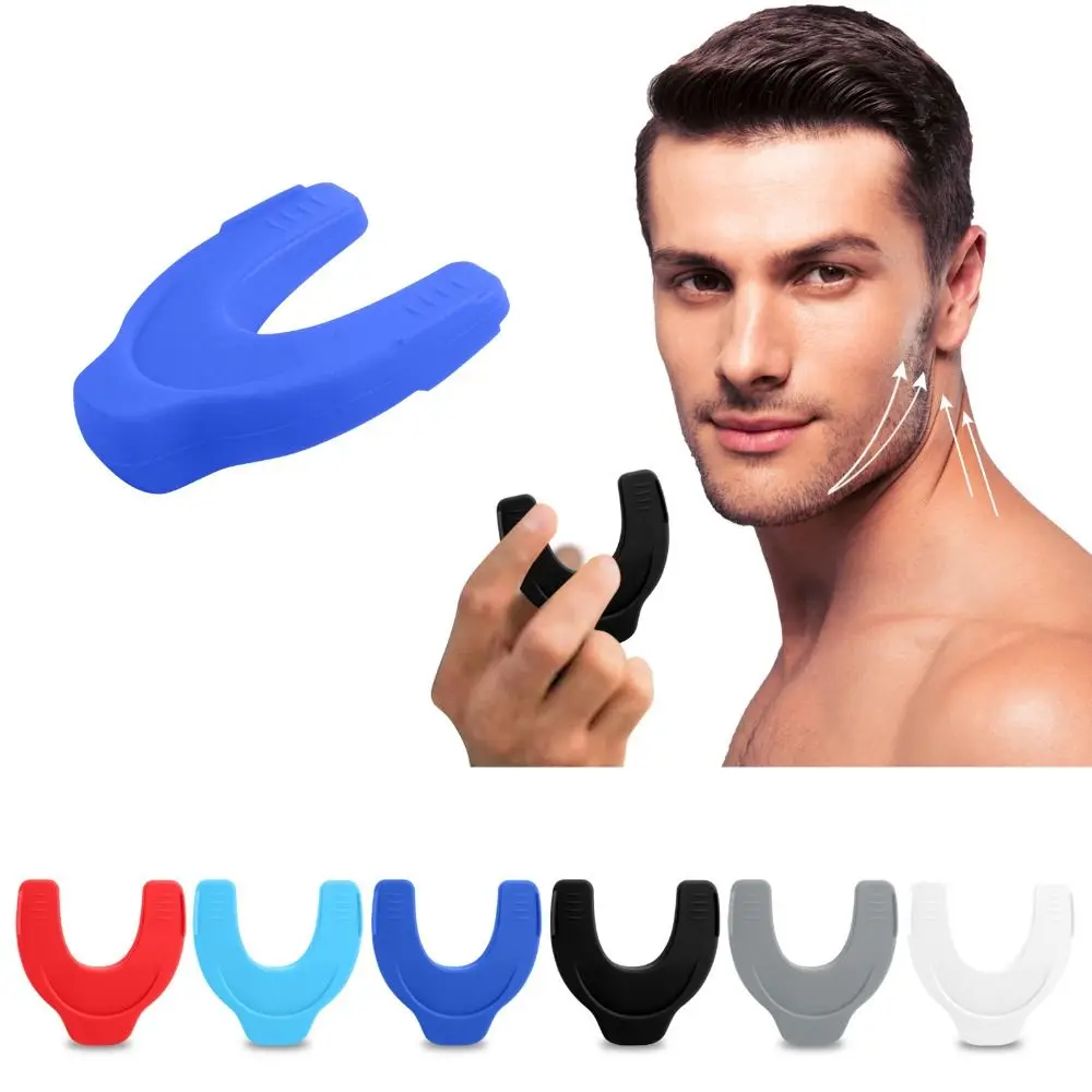 Jawline exercitador de mandíbula ferramenta exercitador de mandíbula treinador colorido pescoço tonificação equipamentos silicone jawline shaper duplo queixo redutor