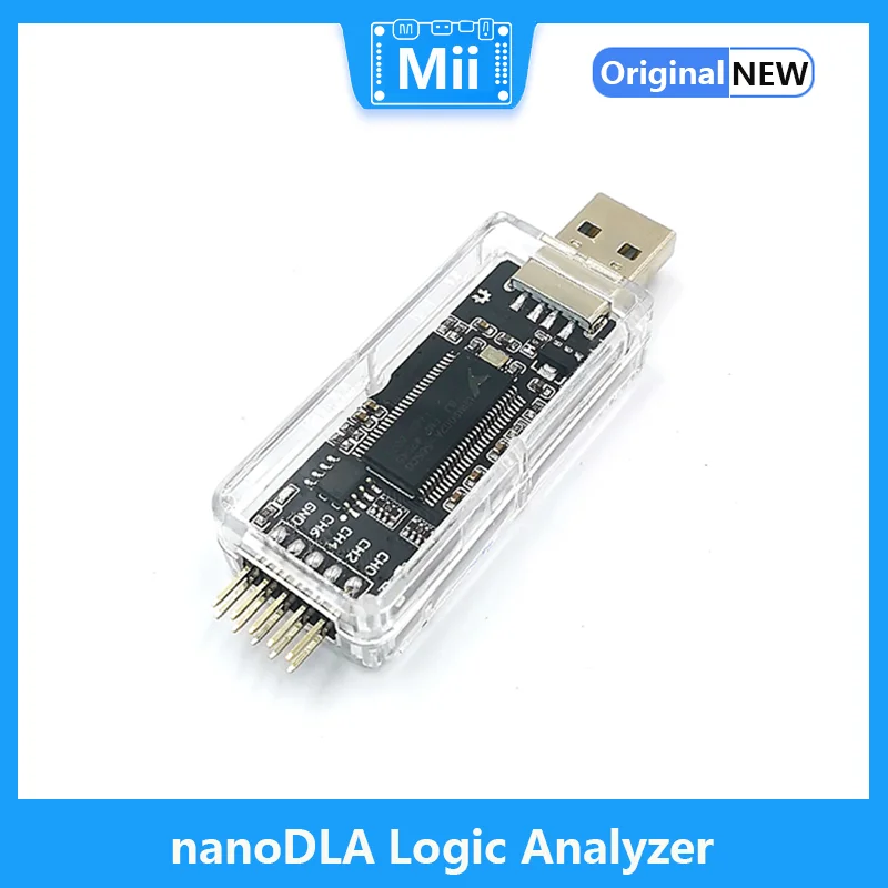 NanoDLA Logic Phân Tích Cánh Tay FPGA Gỡ Lỗi Công Cụ Giao Thức Phân Tích 24MHz Tỷ Lệ Lấy Mẫu 8 Kênh Mã Nguồn Mở Sigrok PulseView