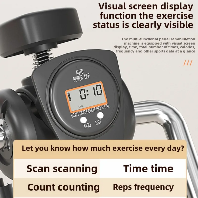 Customizable 4-in-1 Upper and Lower Limb Pedal Exercise Bike Massage and Stretch Cycling Stepper Pedal Exerciser for