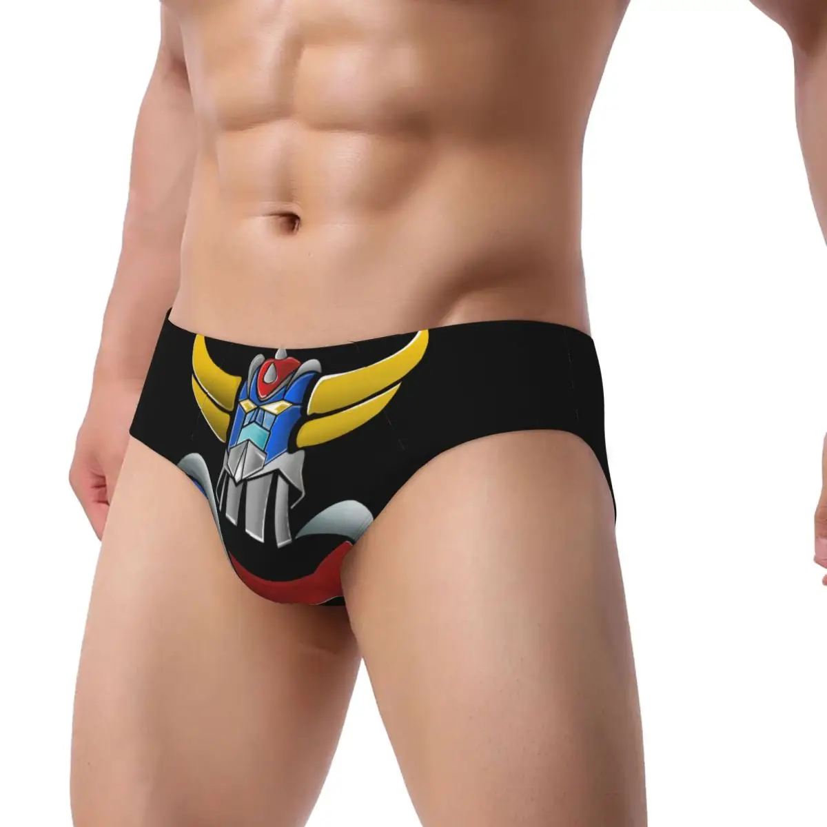 Custom Men Goldorak Grendizer Underpants Breathable Anime UFO Robot Goldrake Briefs Underwear