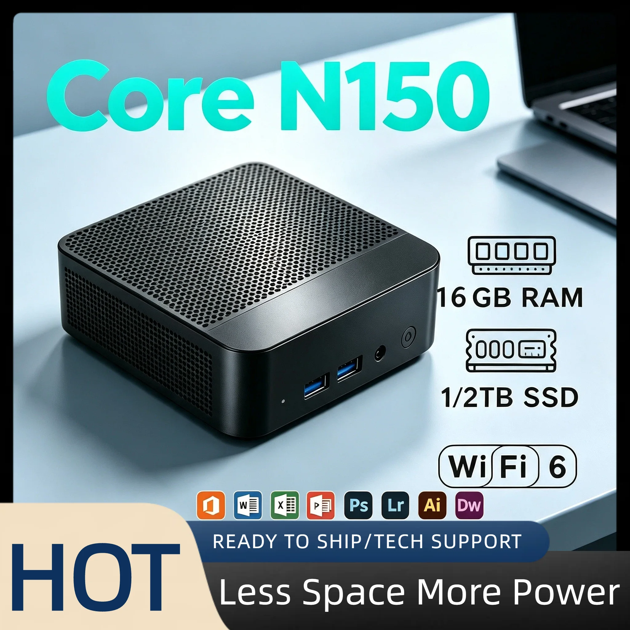 인텔 N150 인텔 미니 호스트 16GB DDR4 512GB M.2 NVMe SSD 트리플 4K HDMI WiFi6 저소음 쿨링 홈 오피스 프로 울트라 고속 맥스
