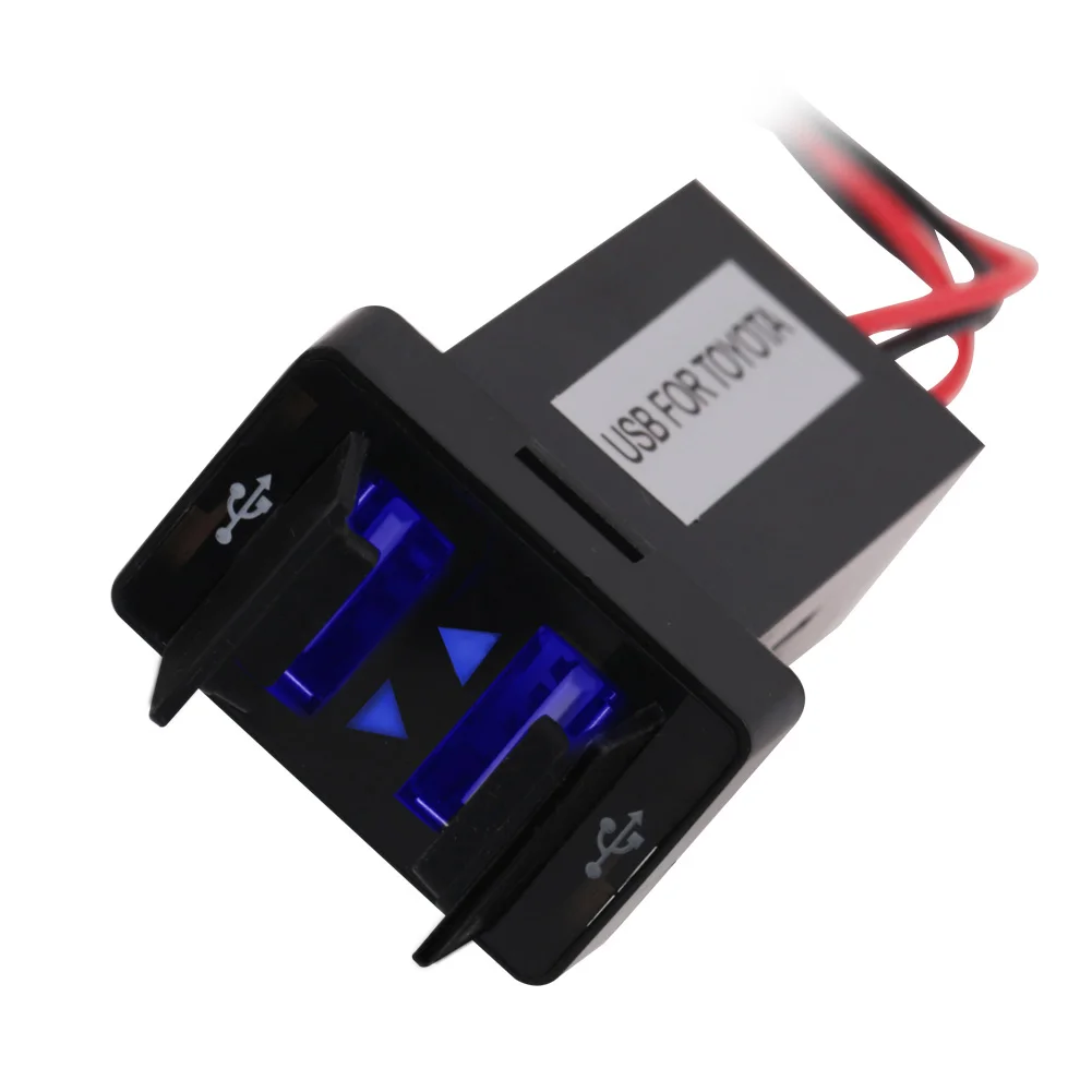 12V 24V Dual USB Auto ladegerät für Toyota nach 2,1 USB 2.1a 2 Port Auto Netzteil Buchse für iPhone Samsung Auto Styling