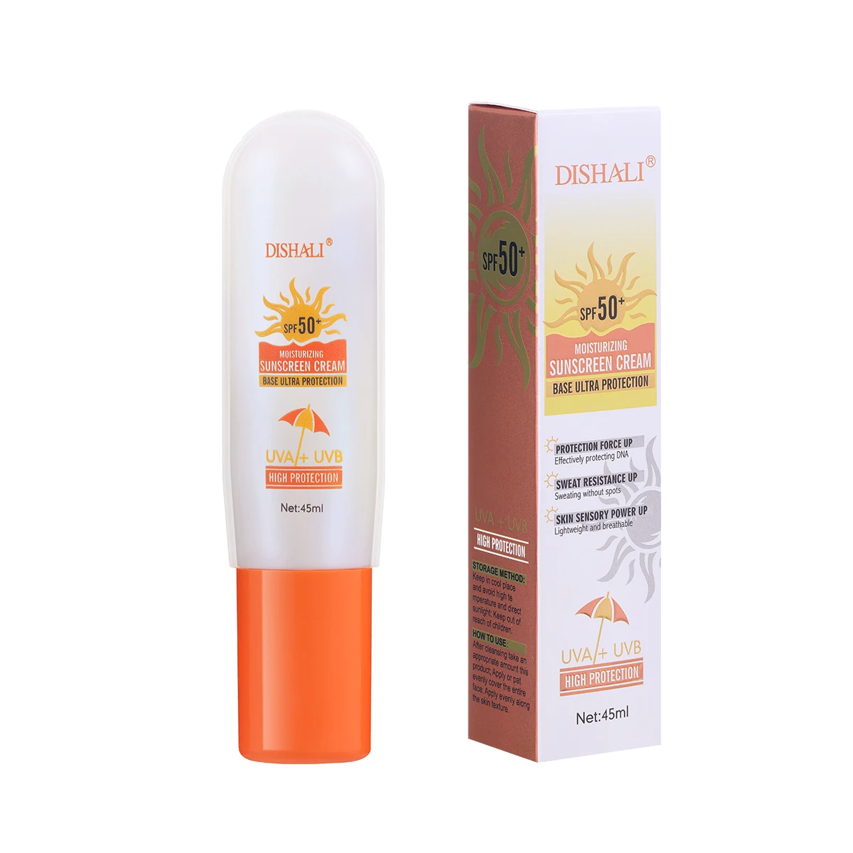 DISHALI Sunscreen SPF50 High Sunfast Cream Facial Body Care Soothing Waterproof Moisturizing Hydrating Makeup Sunscreen Cream