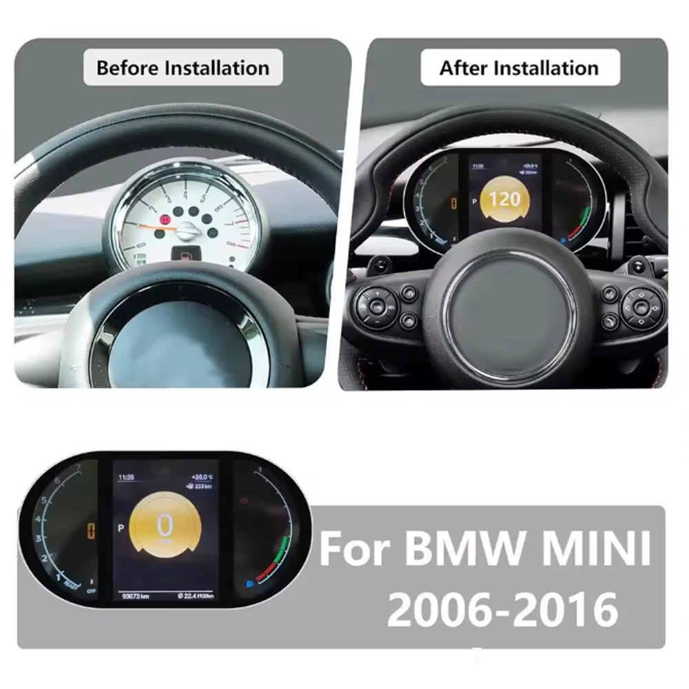 For BMW Mini R Series R55 R56 R57 R58 R59 R60 R61 2006-2016 Digital Cluster Dashboard Speedometer Virtual Cockpit