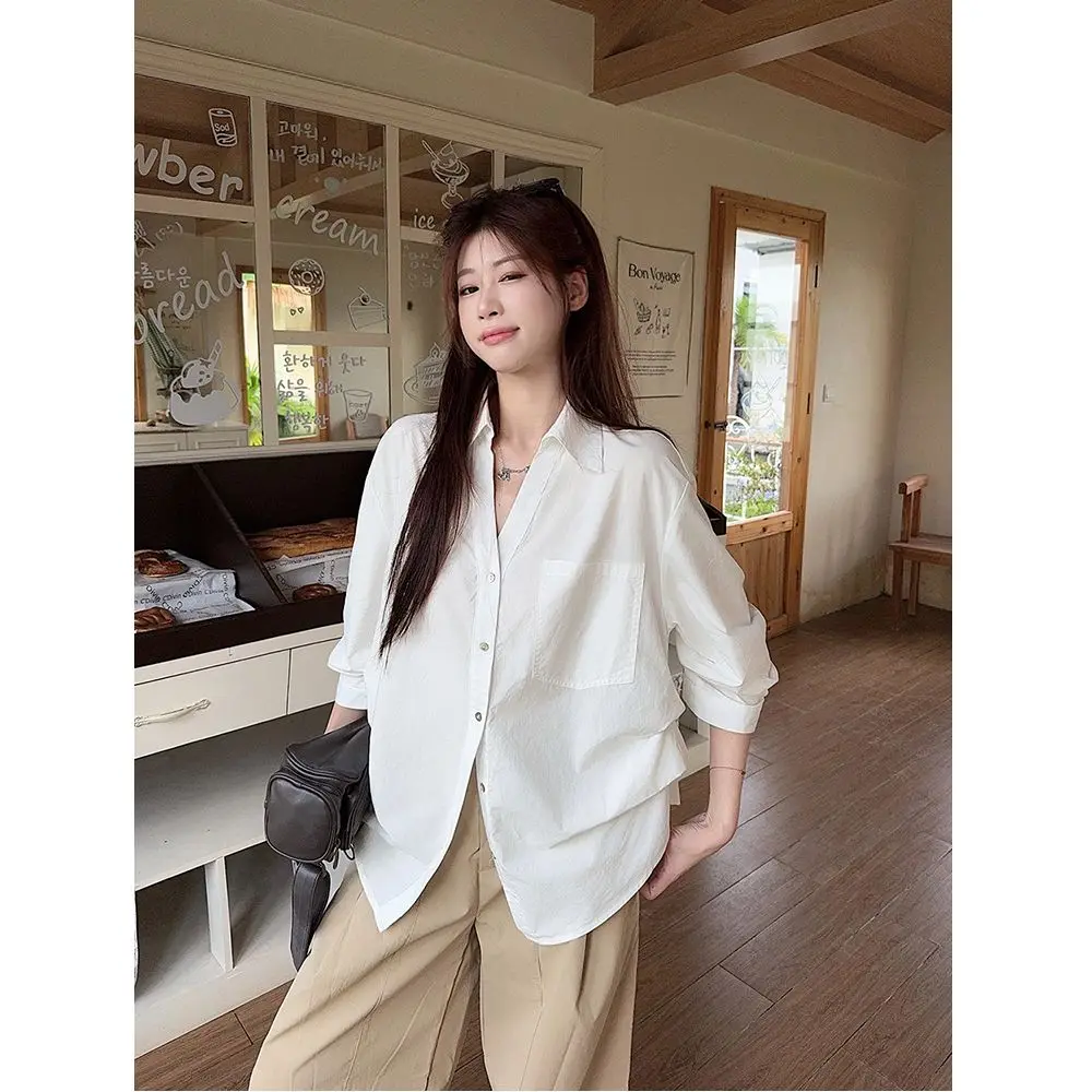 

Slim Fit Long Sleeve White Shirt Women's Style College Trend Loose Feeling Top Korean Version New Autumn Fashion Elegant Old ...
