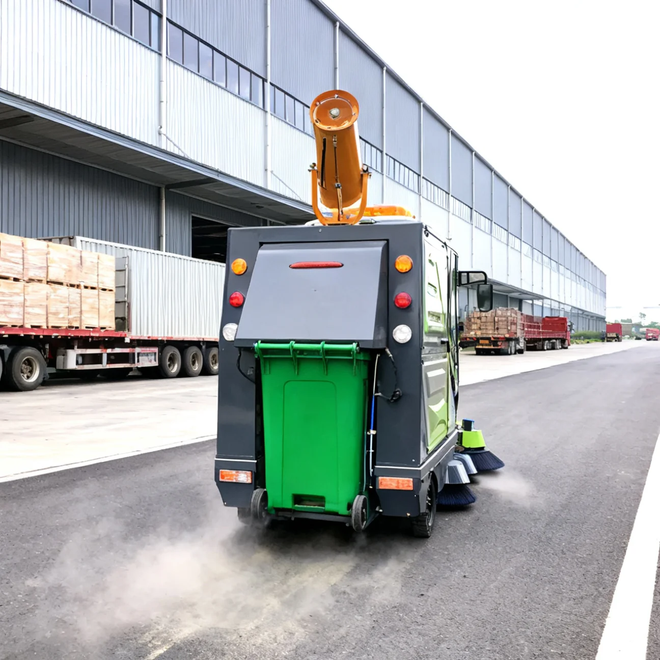 Customized Factory Direct Sale Convenient And Efficient Four-Wheel 240L Trash Can Road Sweeper Community Garbage Collection And