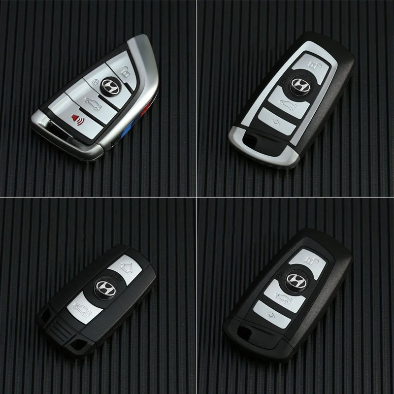 14/16mm Car Key Stickers Rubber Decorative Paster For Hyundai I30 I20 I10 Venue Veloster Tucson Accent Getz I40 IX35 Accessories