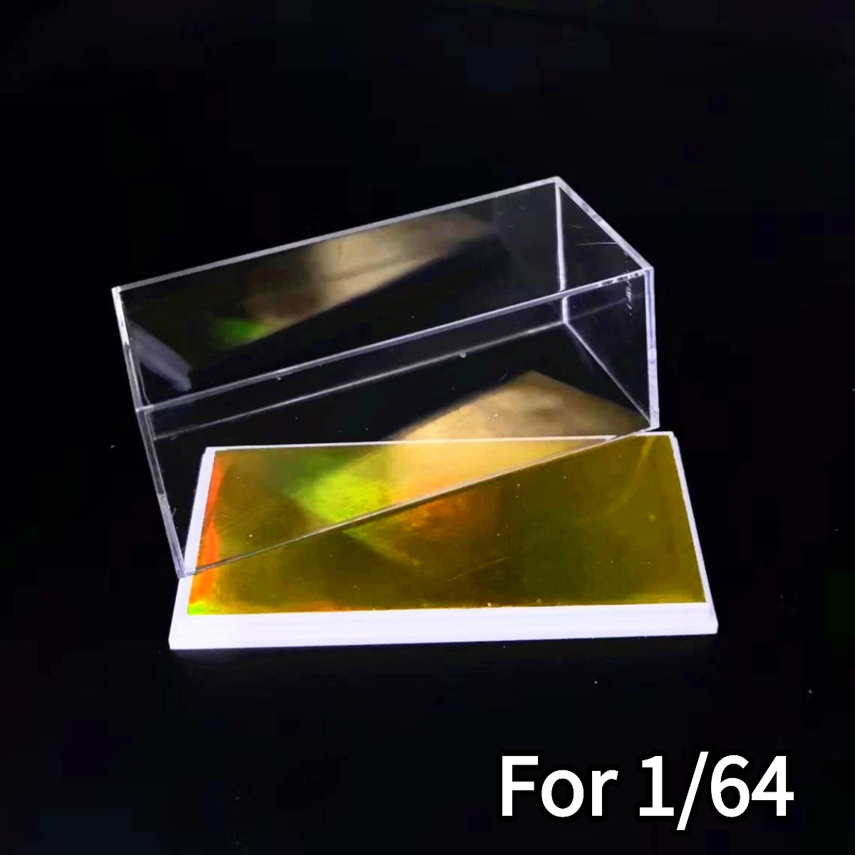 صندوق عرض أكريليك 4.1 "x 1.8" لمقياس 1:64 1:87 نموذج سيارة تحصيل حقيبة للتخزين الشكل مصغرة لتقوم بها بنفسك بناء الديوراما