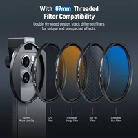 NEEWER Kit de filtro ND para teléfono con clip de 67 mm, 4 filtros de color graduados, compatibles con Samsung S23 S24 iPhone 16 15 Pro Max Plus 14
