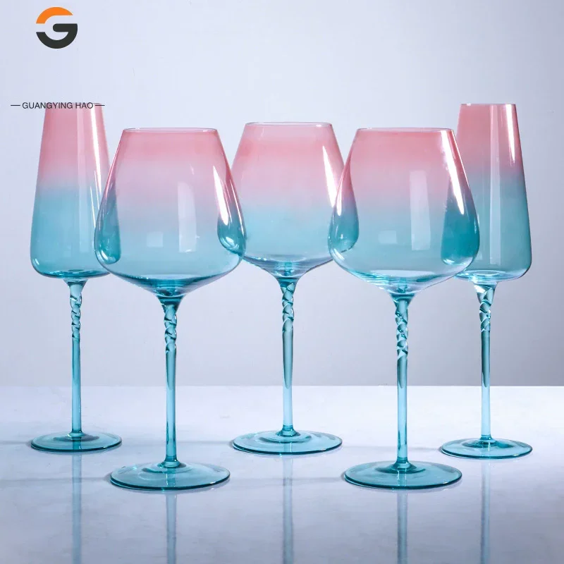 

2PCS High-end Goblet Red Wine Glass Cup Kitchen Tools Water Grap Champagne Glasses Bordeaux Burgundy Wedding Party Gift box