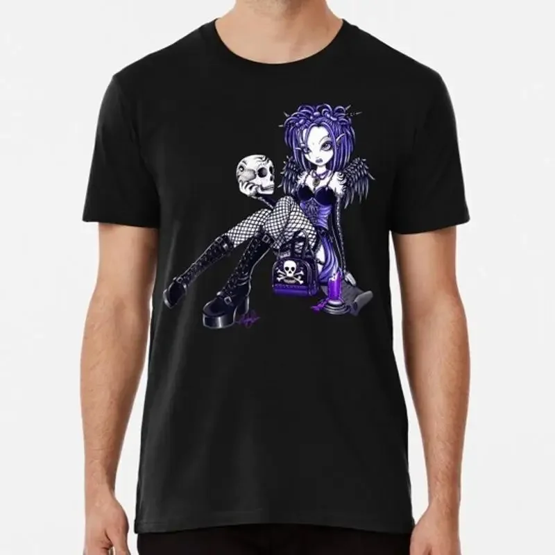 Camiseta Gabriella Gothic Tattoo Skull Angel Fae de Myka Jelina S 5XL hecha en EE. UU.