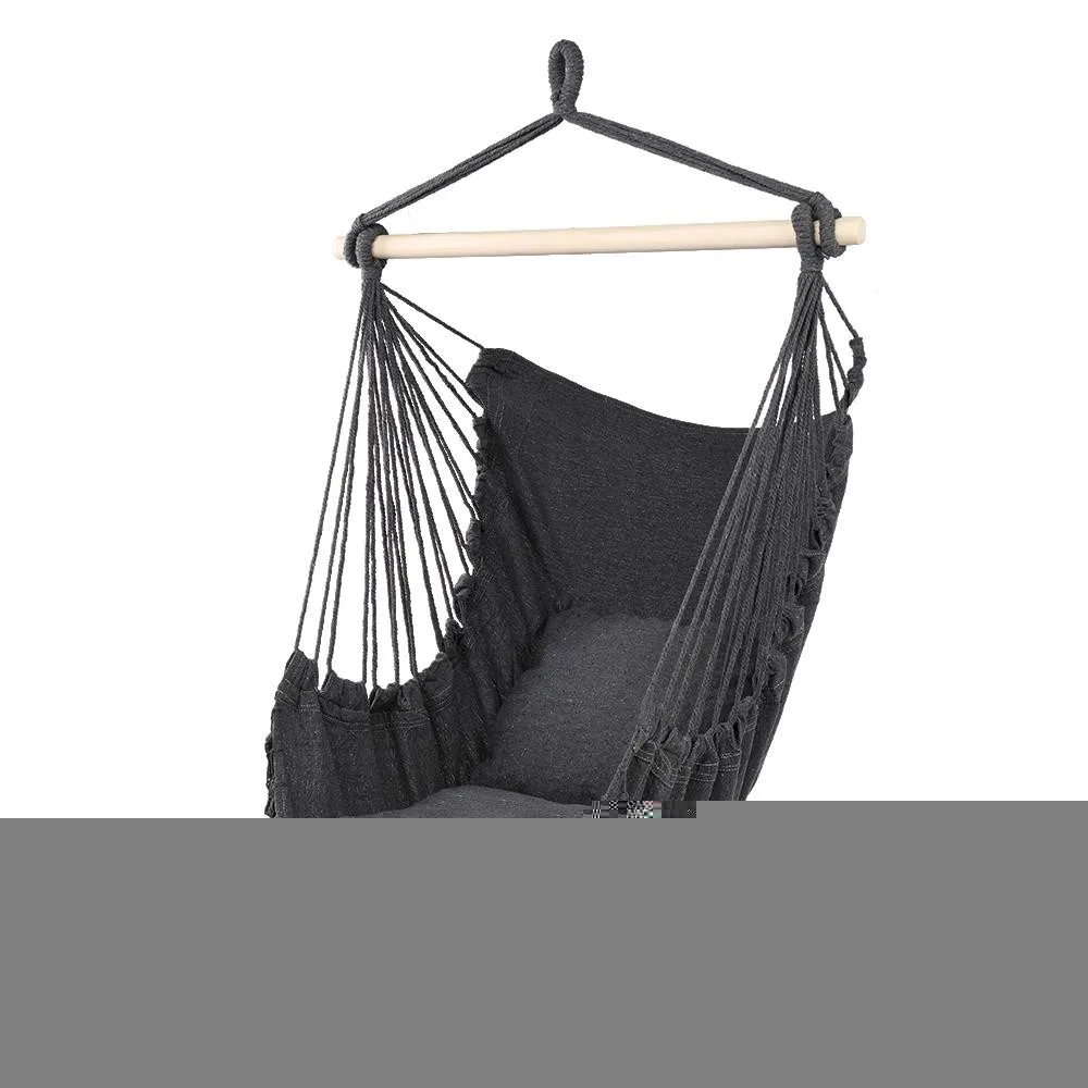 

Hammock Hanging Rope Chair Swing Seat Patio BBQ Camping /w Tassel
