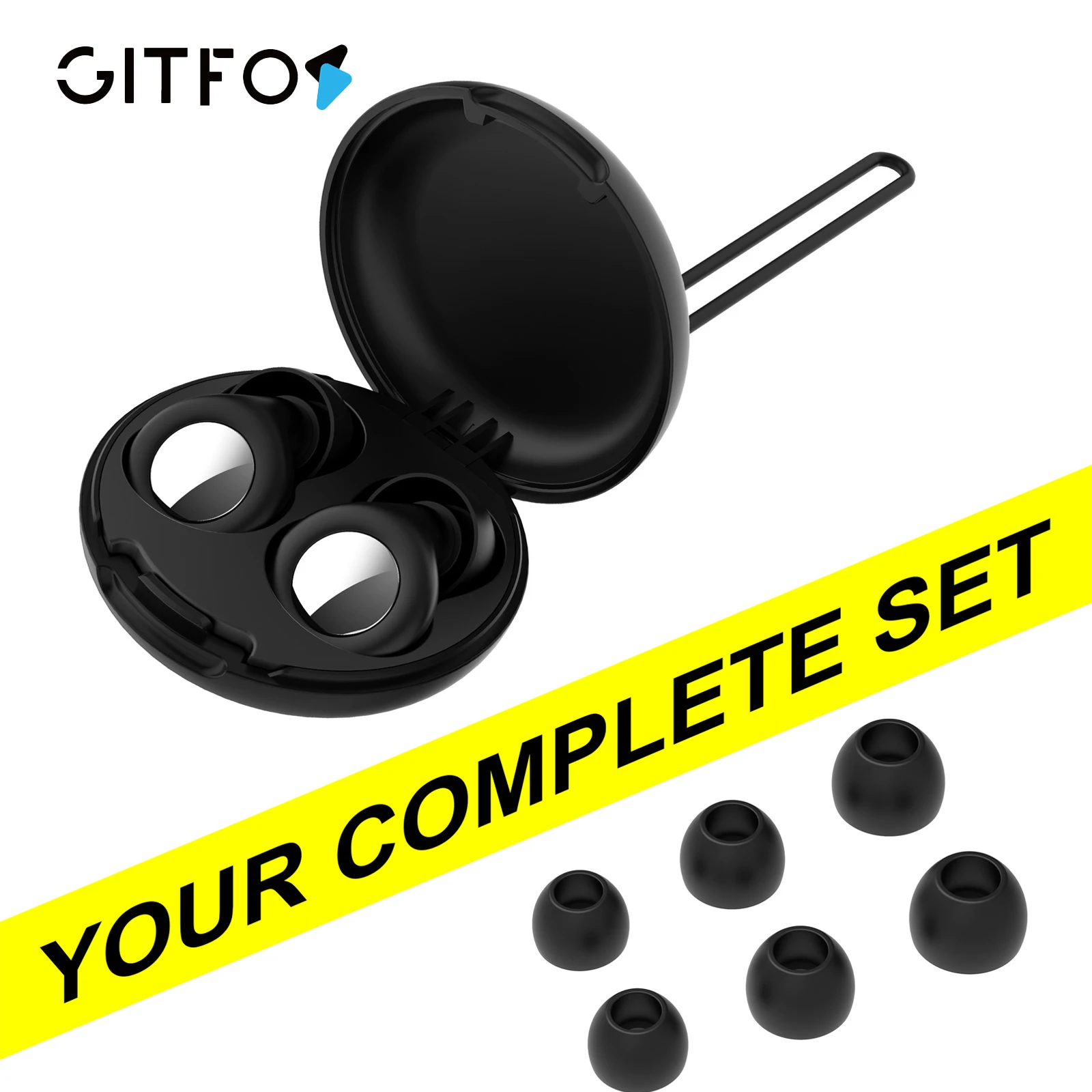 GITFOS Noise Ear Plugs for Sleeping 25dB Noise Cancellin Reusable Silicone Earplug Hearing Protection for Concert Sleep Snoring
