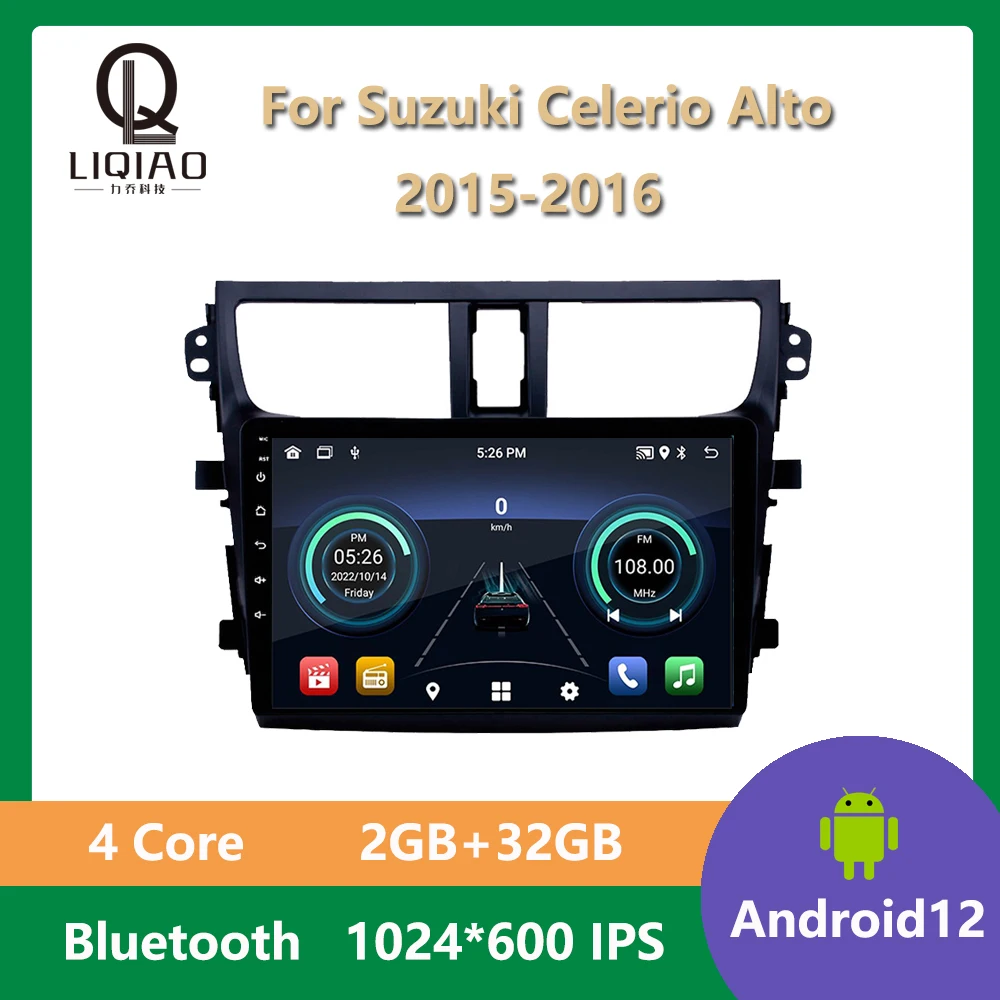 

Android 13 Car Radio For Suzuki Celerio Alto 2015 2016 GPS Navigation Mirror Link SWC 8GB+128GB Multimedia No DVD Player USB BT