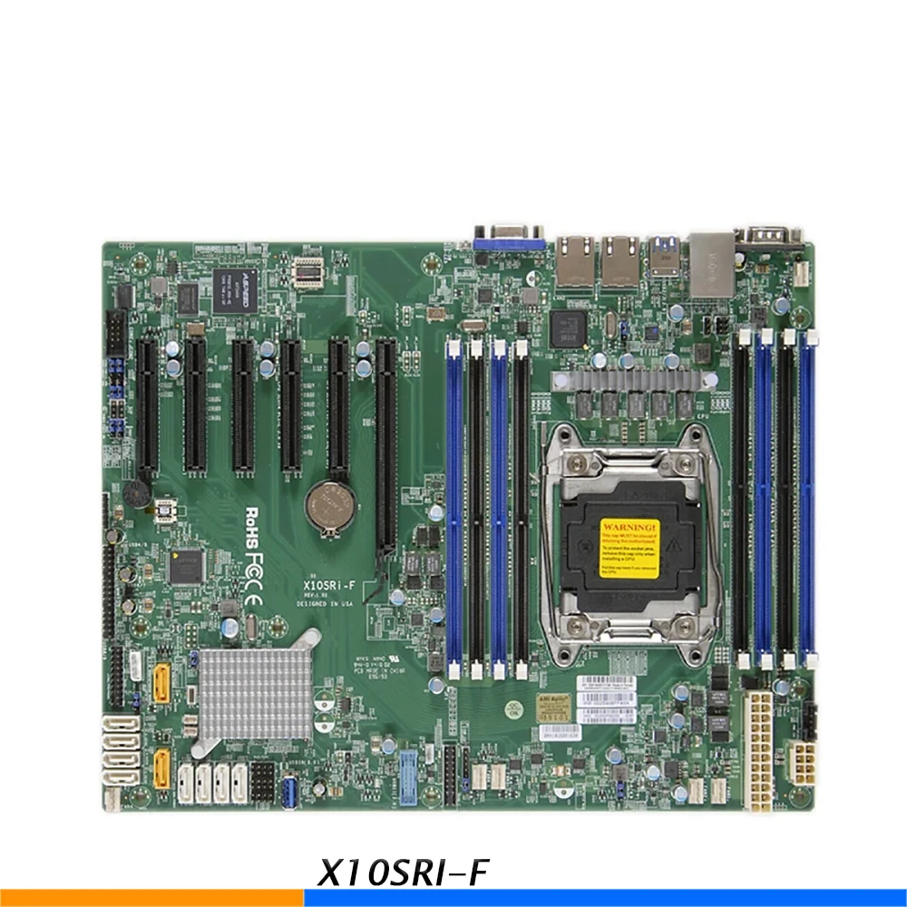 One-Way Server Motherboard For Supermicro X10SRI-F C612 LGA2011 DDR4 Support E5-1600 2600V3/V4 High Quality