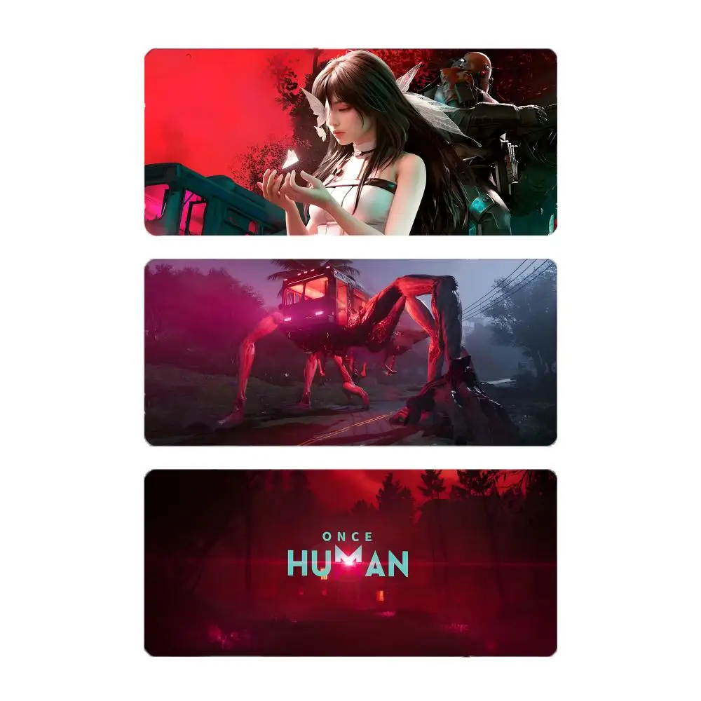 game survival O-Once Human Mouse Pad Mousepad Large Gaming LockEdge Thickened PC Table Desk Mat