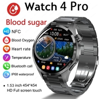 GT4 Pro GPS Smart watch men fitness tracker AMOLED always show HD Screen NFC BT Call Smartwatch IP68 Waterproof Mens For HUAWEI