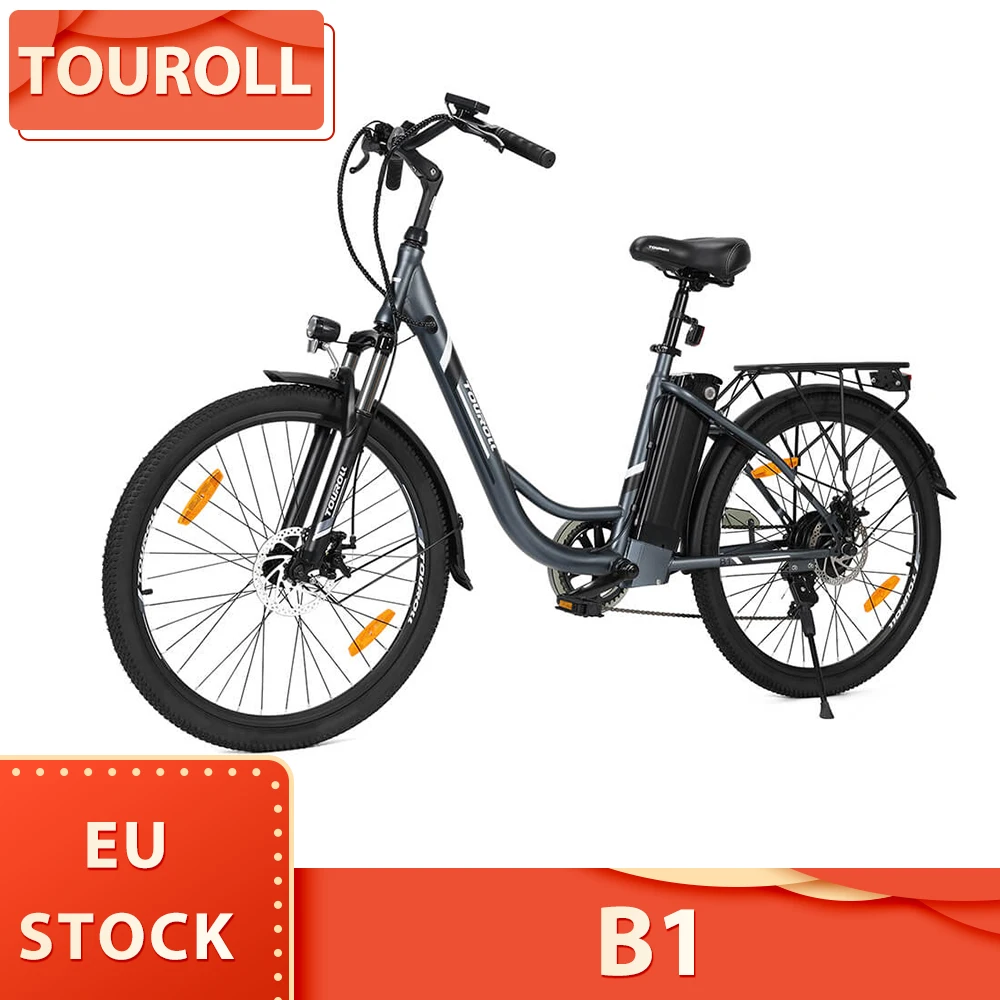 Touroll B1 Electric Bike 26 inch Tires 250W Motor City E-Bike 45Nm Torque 36V 15.6Ah Battery Electric Bicycle 25 km/h Max Speed