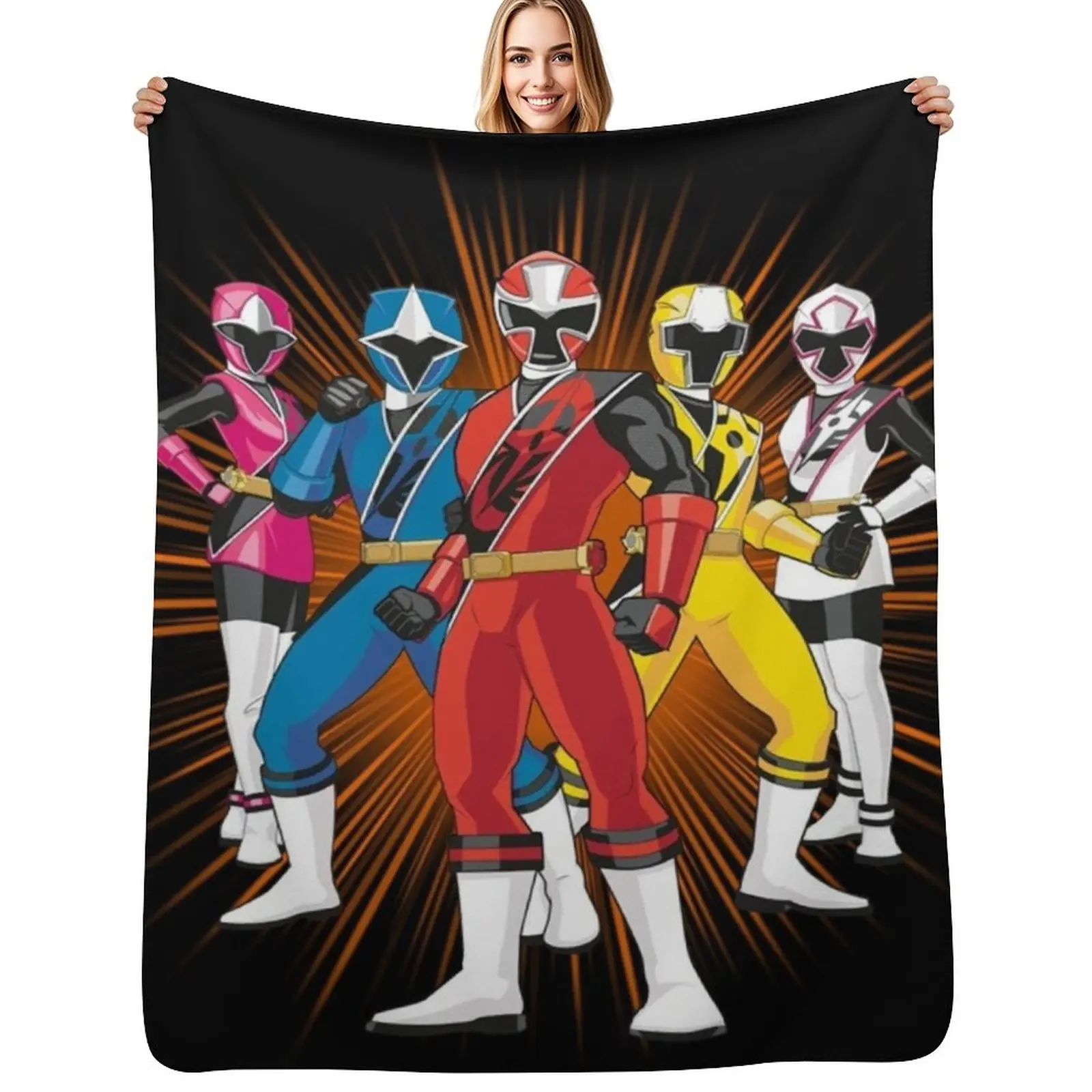 

Ninja Ranger Throw Blanket Machine Washable Soft Warm Blanket