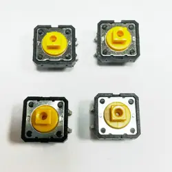 5PCS/LOT B3F-4055 12x12x7.3 mm Tactile Switches Yellow Square Push Button Tact Switch 12*12*7.3 mm Micro switch