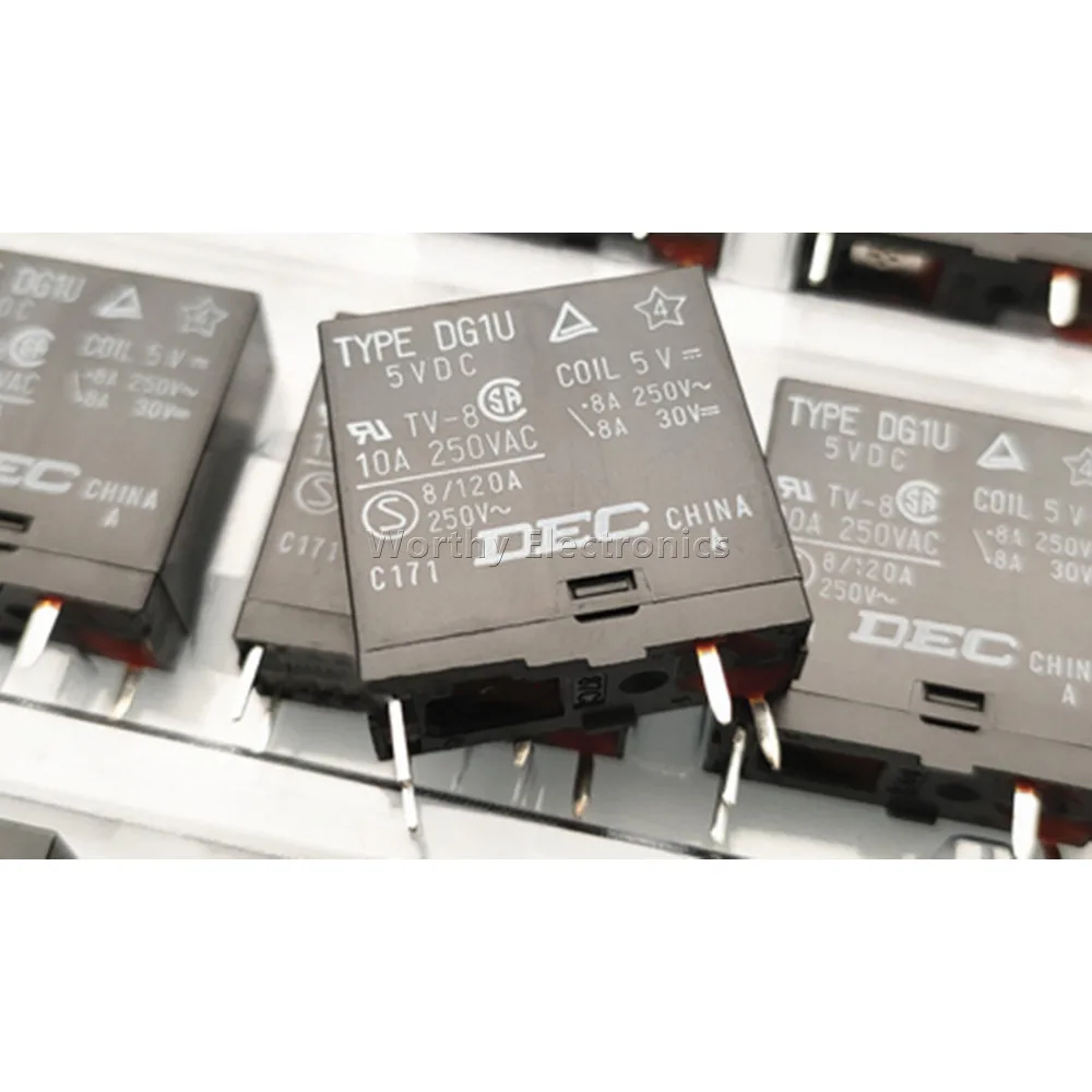 

Free Shipping 10PCS/LOT TYPE DG1U 5VDC Relay 10A 4PIN 5V DC5V