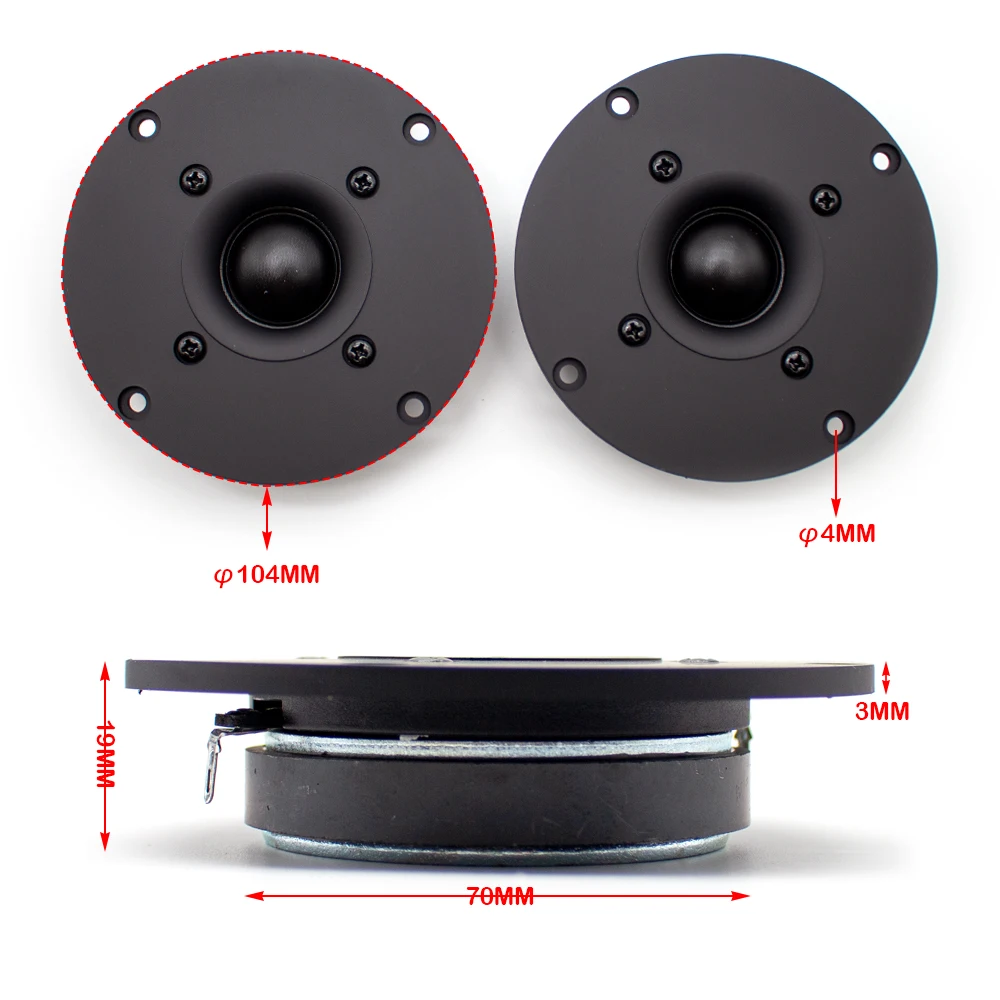 Original 4นิ้วผ้าไหมโดมไข้ทวีตเตอร์ Ultra-บาง HiFI ลำโพง DIY เดียวลำโพงแม่เหล็ก60W 8 ohm QA2100