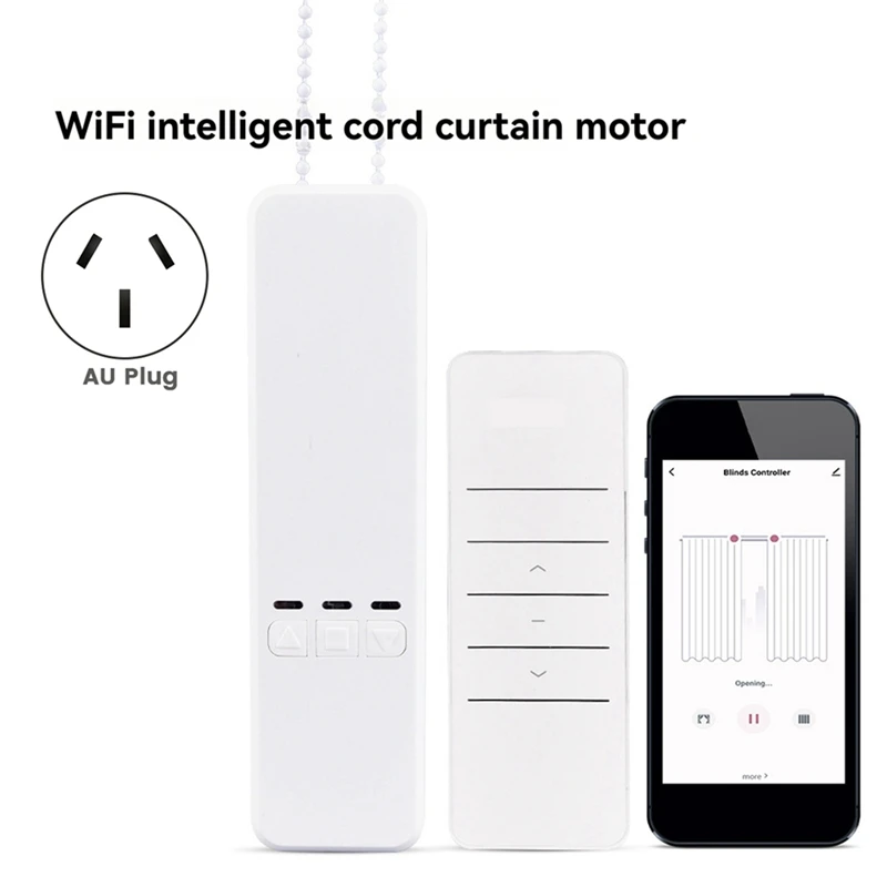 Tuya WiFi Smart Motor for Roller Blinds Electric Chain Shade Shutter Drive RF Remote Kit App Via AU Plug-BCBW