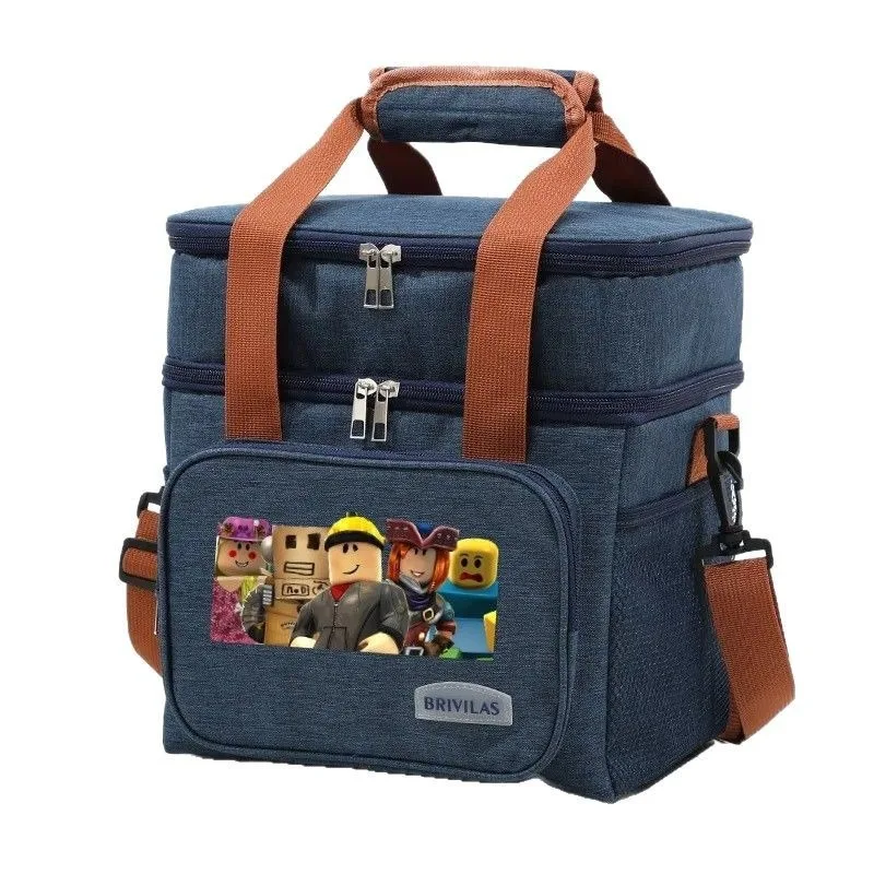 

Roblox Themed Double Layer Insulated Lunch Bag – Creative Cartoon Bento Bag for Kids, Students & Outdoor Activities
