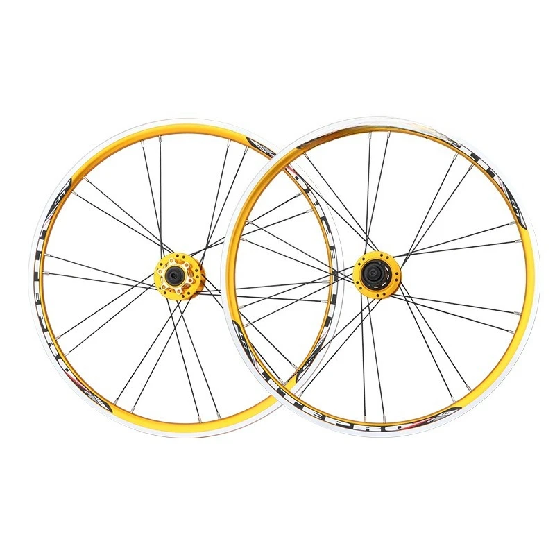 

Folding wheel set Small wheel diameter wheels set 20 inch 406451 Quick release 120 ring wheels hub disc brake V brake