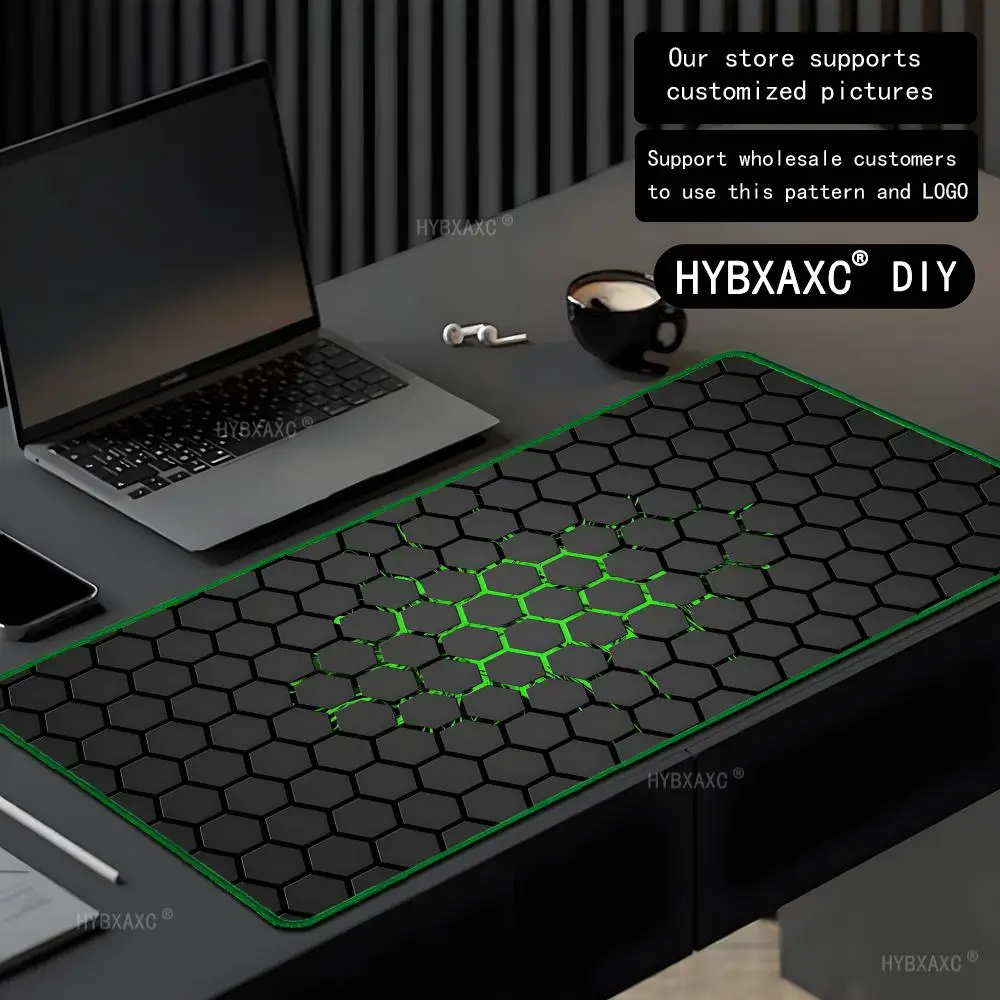 

HEX Hexagon Mousepad XXL Green lock edge MousePads Keyboard Pad Mouse Mat Gamer Soft Carpet Table Mat Desktop Big Mouse Pad