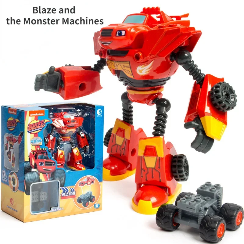 Blaze Monster Machine Anime Action Figure Monster Anime Car Toy Plastic Alloy Deformed Car Model Robot Anime Game Toy For Car