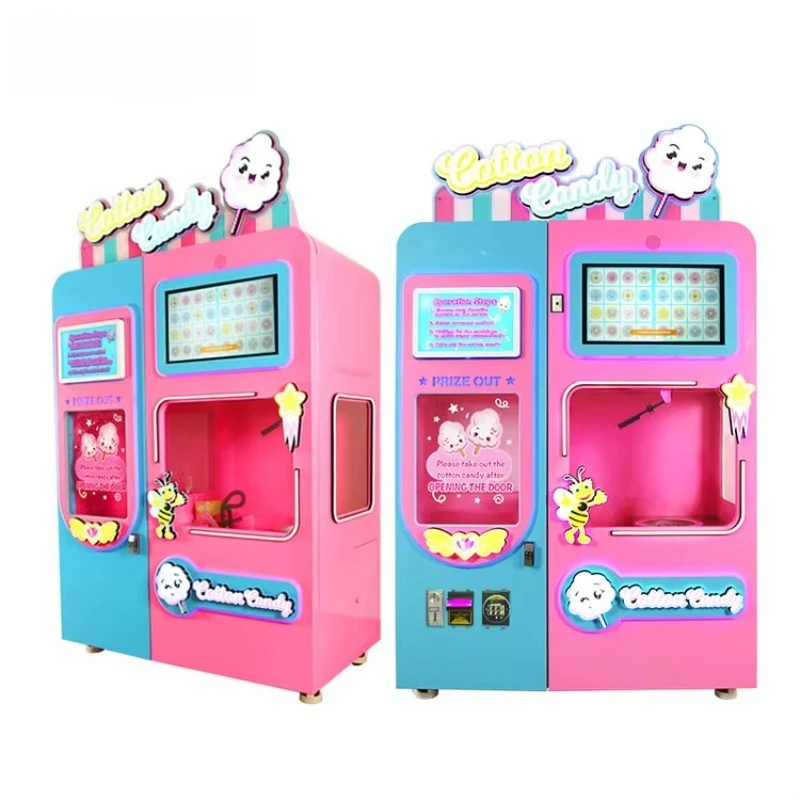 

Customized Colorful Vertical Cotton Candy Machine Cheap Popular Automatic Commercial Cotton Candy Maker Vending Machine
