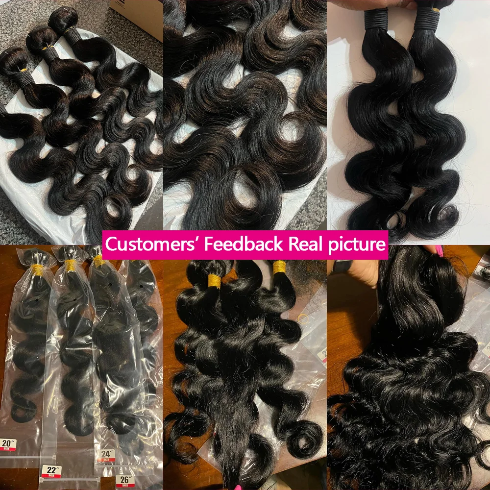 24 24 24 inch Body Wave Bundles Human Hair 100% Raw Hair Bundles 12A Human Hair Bundles 3-5 Days Delivery Bundles Human Hair