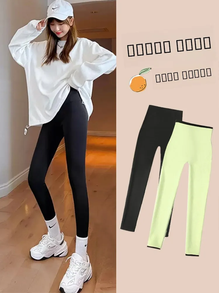 

Женские утепленные флисовые брюки с высокой талией для активного отдыха, базовый слой, длинные, осенне-зимние, оранжевые, брендовые