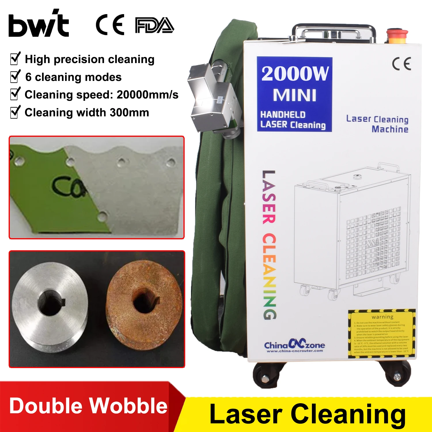 2000W Laser Cleaning Machine Rust Removal Cleaning Oil Paint for Metal Cleaning Width 300MM Rust Removing Machine Laser Cleaner