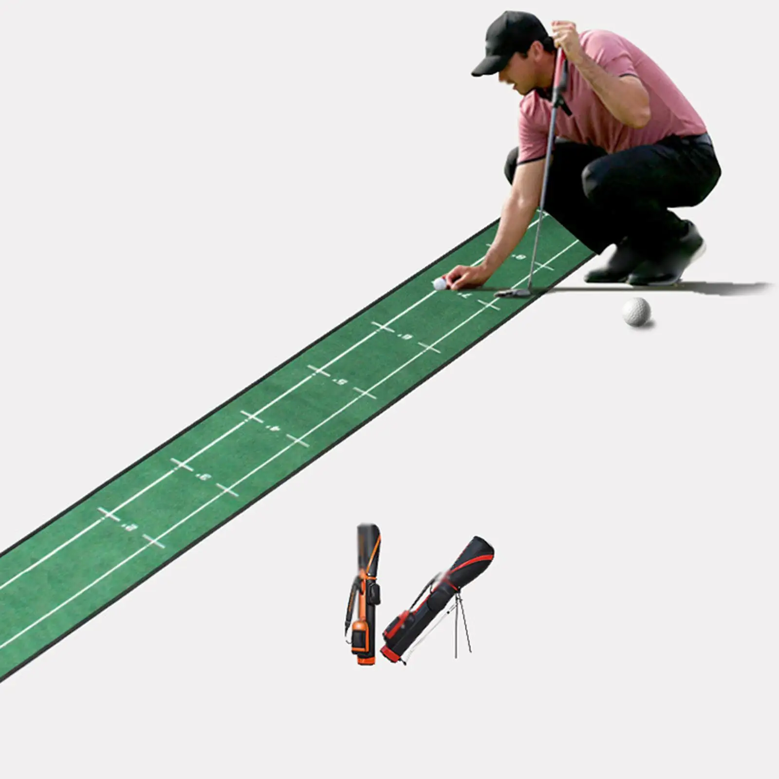 Golf Putting Mat Golf Practice Mat Improving Putting Skills Golf Training Mat for Backyard Home Office Garden Gifts for Golfers