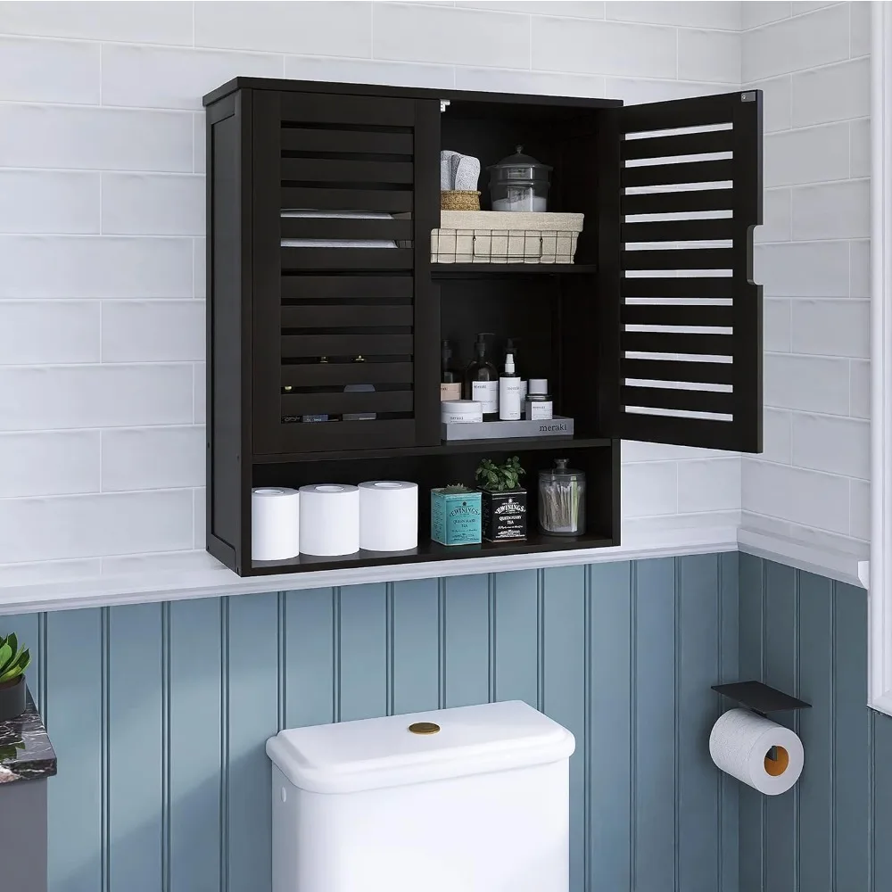 Bathroom Cabinet, Medicine Cabinets with 2 Door and Adjustable Shelves, Wall Mounted Bathroom Cabinet