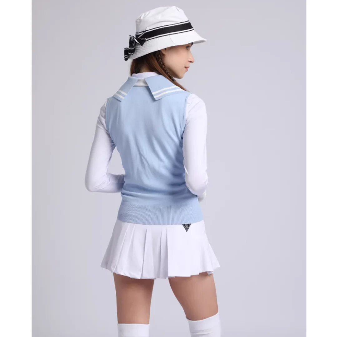 SG Golf Clothing Women\'s Set Autumn/Winter Long Sleeve Thin Knitted Slimming Vest Vest Outdoor Sports Leisure Fashion
