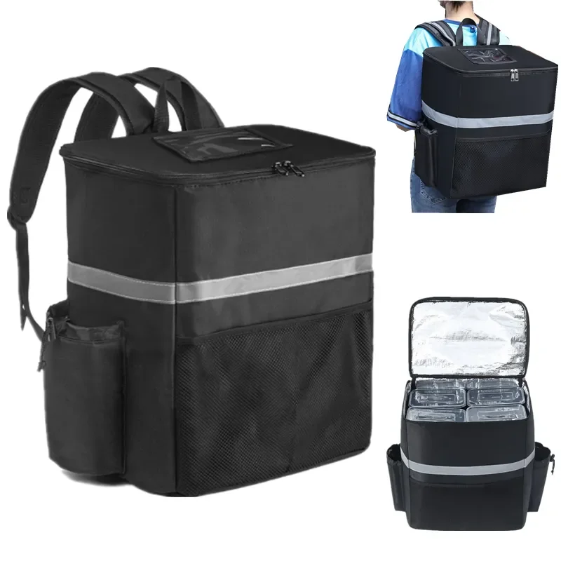 Food Delivery Backpack Fresh Keeping Thermal Food Bag Food Storage Cooler Bag Reusable Refrigerator Box for Home Travel Picnic