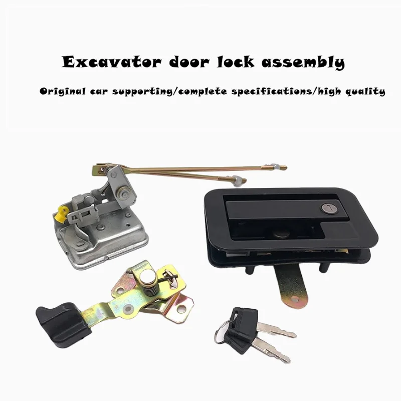 

For Sany Excavator 55 65 75 135 215 365 485-9 Cab Door Lock Assembly Lock Block Cylinder Inner and outer handle High quality