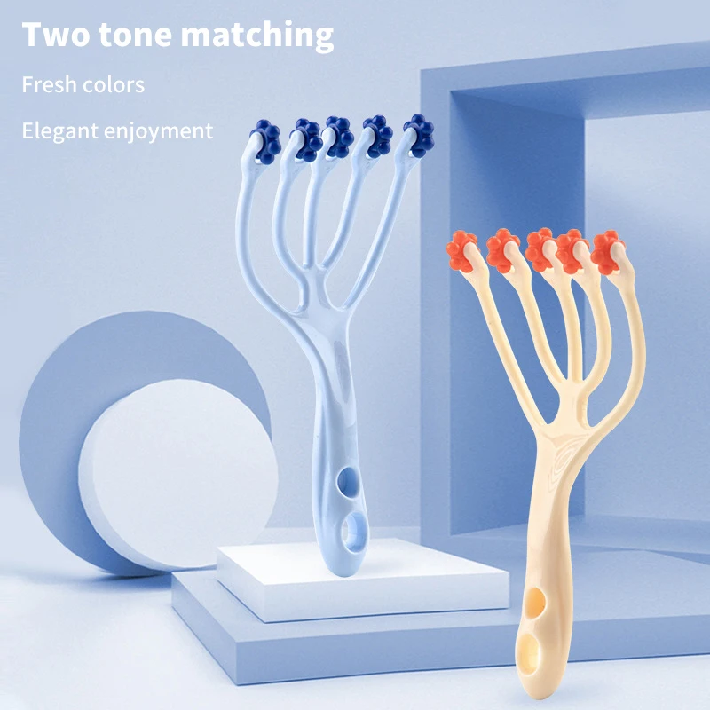 

Роликовый массажер с пятью когтями, диадиадиановый массажный гребень для акупунктурного массажа кожи головы, инструменты для расслабления и здоровья, облегчение боли