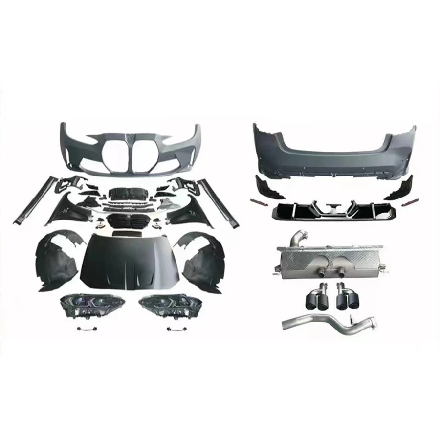 3 Series G20 G28 UPGRADE To G80 M3 WIDE Body Kits For G20 G28 TO G80 M3 WIDE 1 :1 HOOD BUMPERS Exhaust System G20 Auto Parts