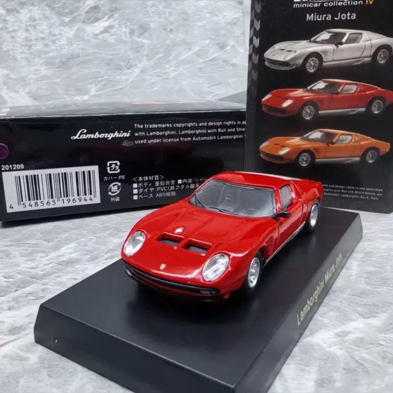 Modelo de Carro Esportivo Clássico em Metal Diecast 1/64 Miura Jota 1970, Veículo de Corrida Retro em Miniatura