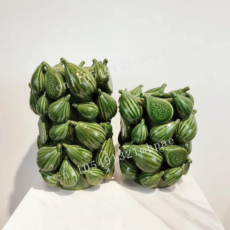 سيراميك عالي الجودة وحديث وبسيط على الطراز الشمالي لتزيين المنزل ومزهرية سيراميك الفاكهة لتزيين الفنادق