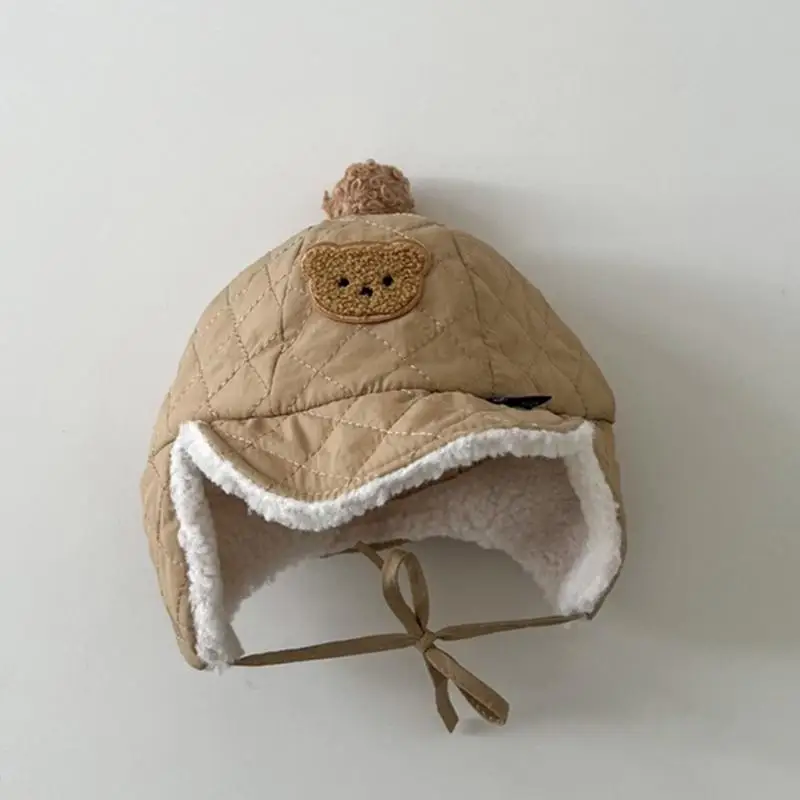 

F19F Toddlers Warm Caps Lovely Children Earflap Hat Stylish Animal Patterned Baby Winter Bonnet Hats for Outdoor Activity