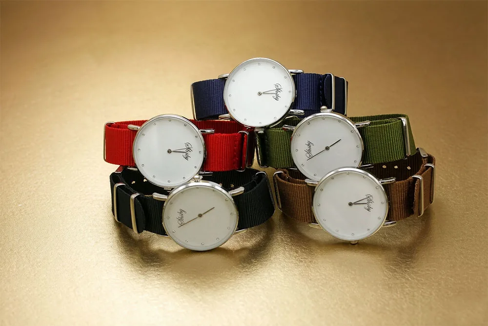 Large Face Black Case Watch Army Green Nylon Strap Minimalist Quartz Wristwatch Simple Casual Ladies Gift Unisex Student Watch