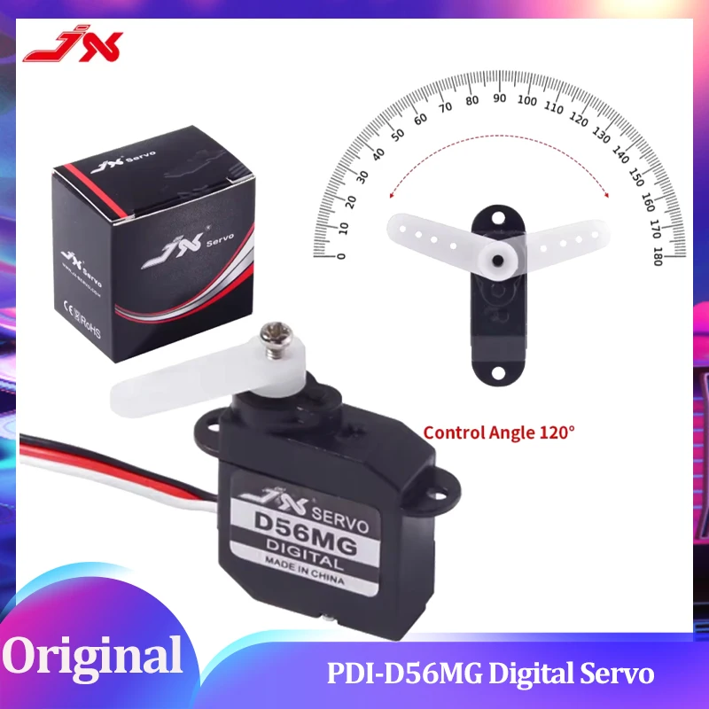 

JX Servo PDI-D56MG Цифровой серводвигатель 50 кг·см Крутящий момент 7,4 В - Металлические шестерни IP67 Водонепроницаемый для радиоуправляемой лодки/робота/дрона