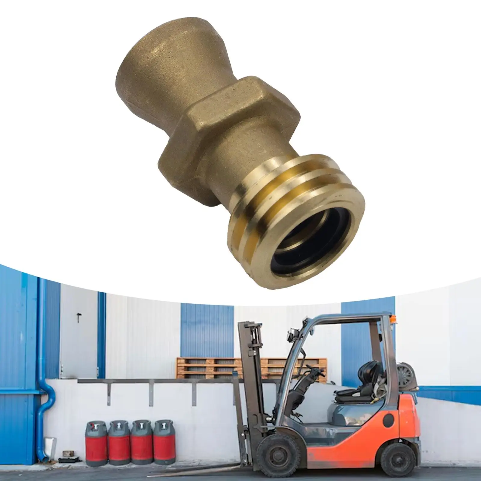 Forklift Connector Metal Male Thread Adapter Replacement Part for Rego Coupler RE