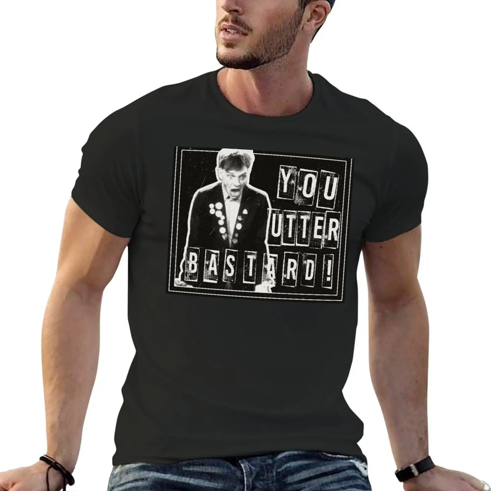 You Utter Bastard - The Young Ones Rick Fan Art T-Shirt summer clothes man t shirt plain black t shirts men