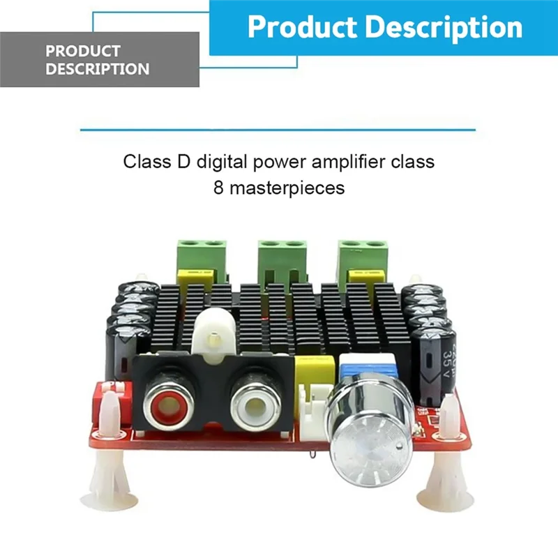 [جديد A09R!】 XH-M510 TDA7498 2X100w عالية الطاقة الرقمية مكبر كهربائي مجلس سيارة مكبر للصوت تيار مستمر 14-34 فولت #4